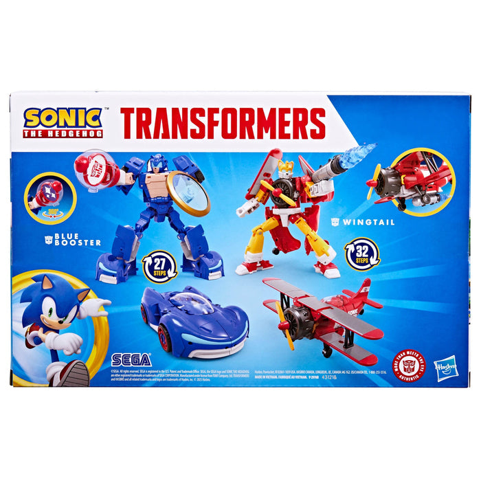 Transformers X Sonic The Hedgehog Action Figure 2-pack - Wingtail & Blue Booster