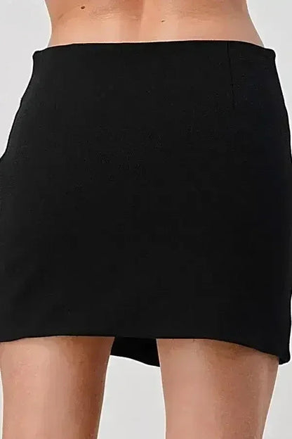 High-Waisted Zip-Front Mini Skirt - Edgy Style | Femstylo