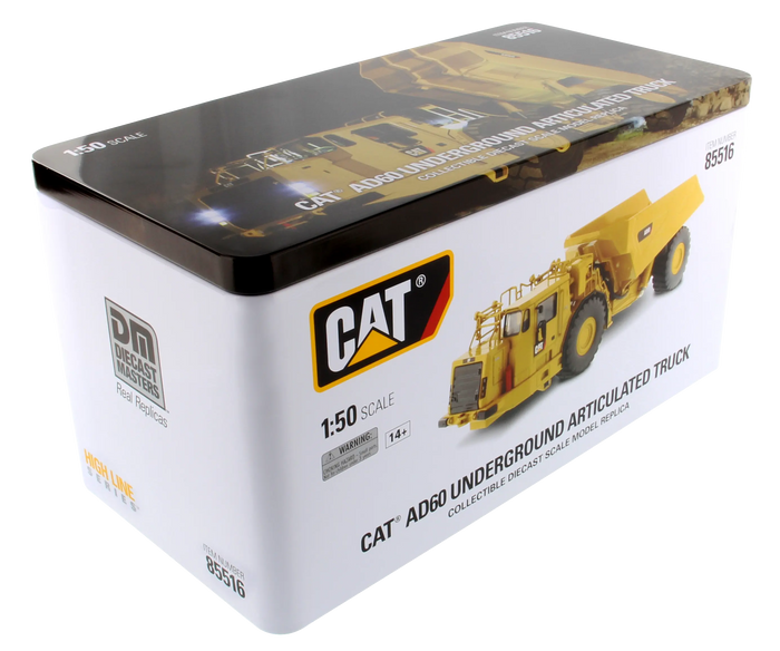 1:50 Cat® AD60 Articulated Underground Truck, with Lights High Line Series, 85516 Caterpillar