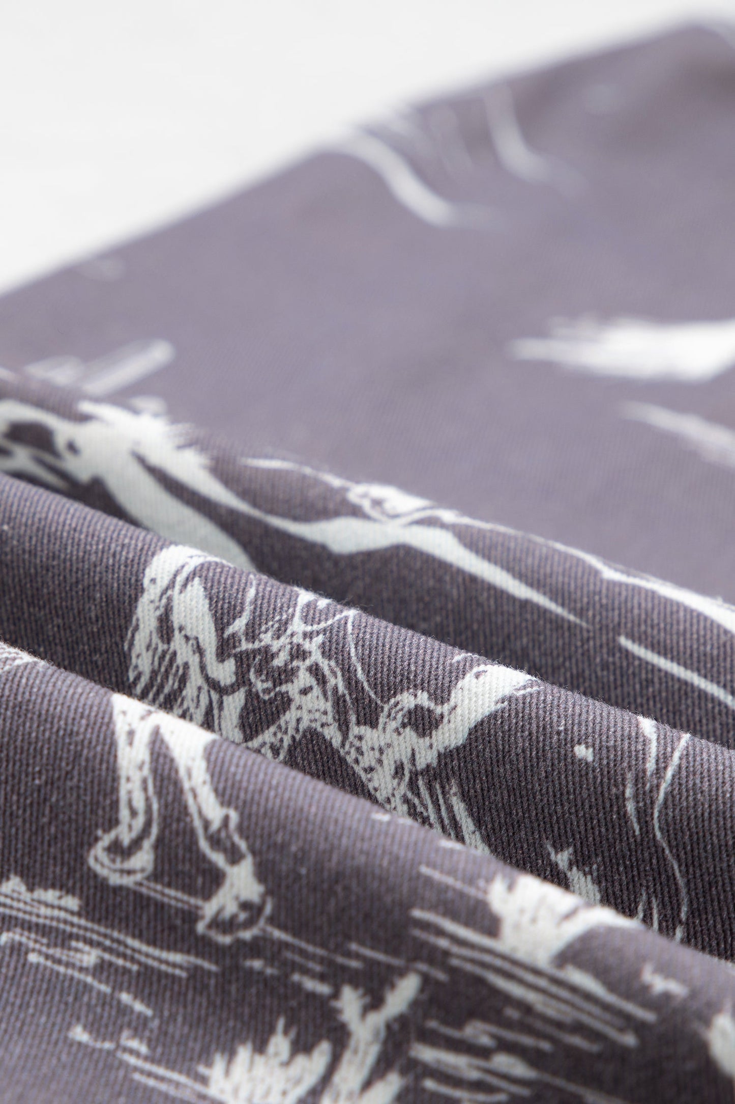 Gray Wild West Riding Vintage Printed Shift Jeans