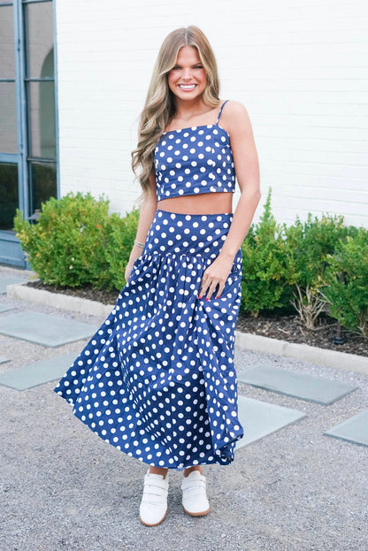 Sideline Style Polka Dot Skirt