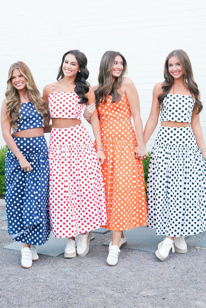 Sideline Style Polka Dot Skirt