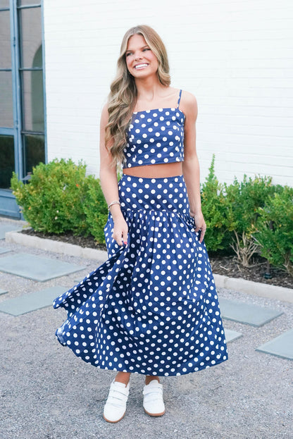 Sideline Style Polka Dot Skirt