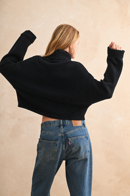 American Flag Turtleneck Sweater