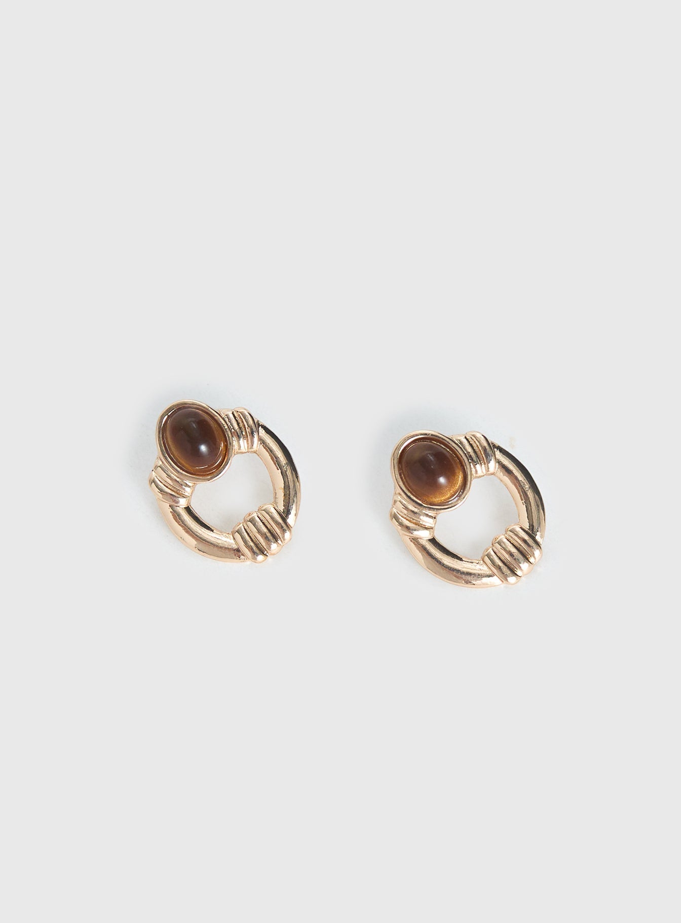 Allyza Gemstone Detail Earrings Gold