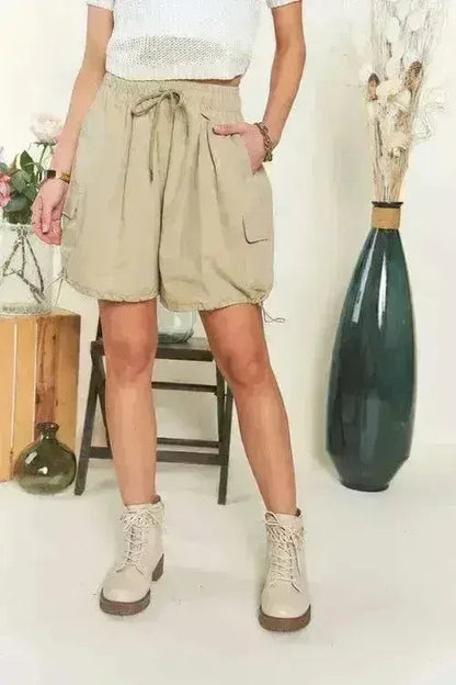 ADORA Drawstring Shorts with Pockets