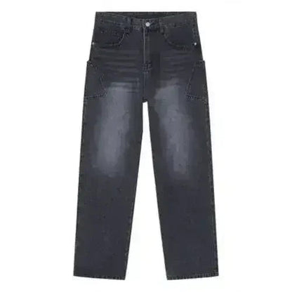 Wide Leg Men's Jeans with Pockets