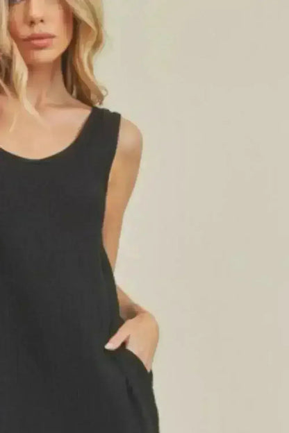 Aemi + Co Cotton Midi Dress – Pockets & Breathable Comfort