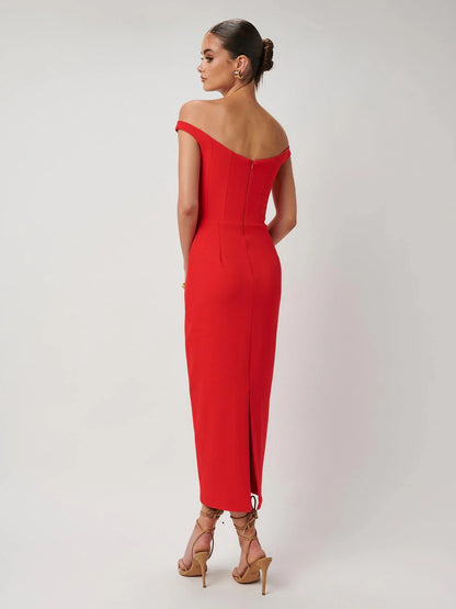 Amaya Dress - Cherry Red