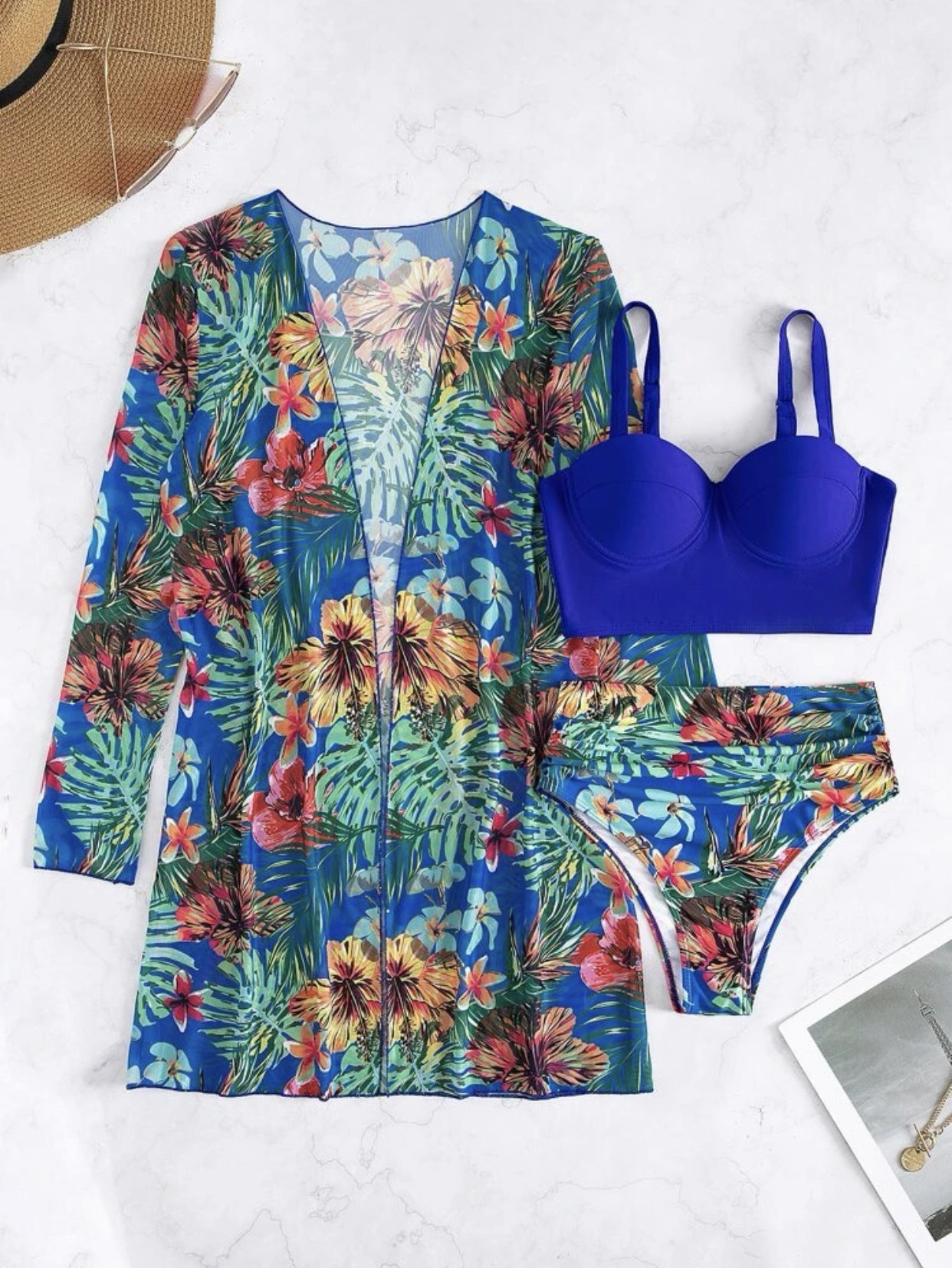 Mesh Triangle Bikini Set