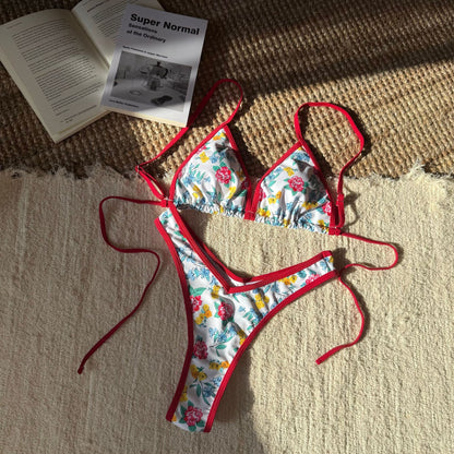 Leopard Slit Bikini Set