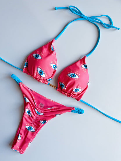 Braided Slit Bikini Set