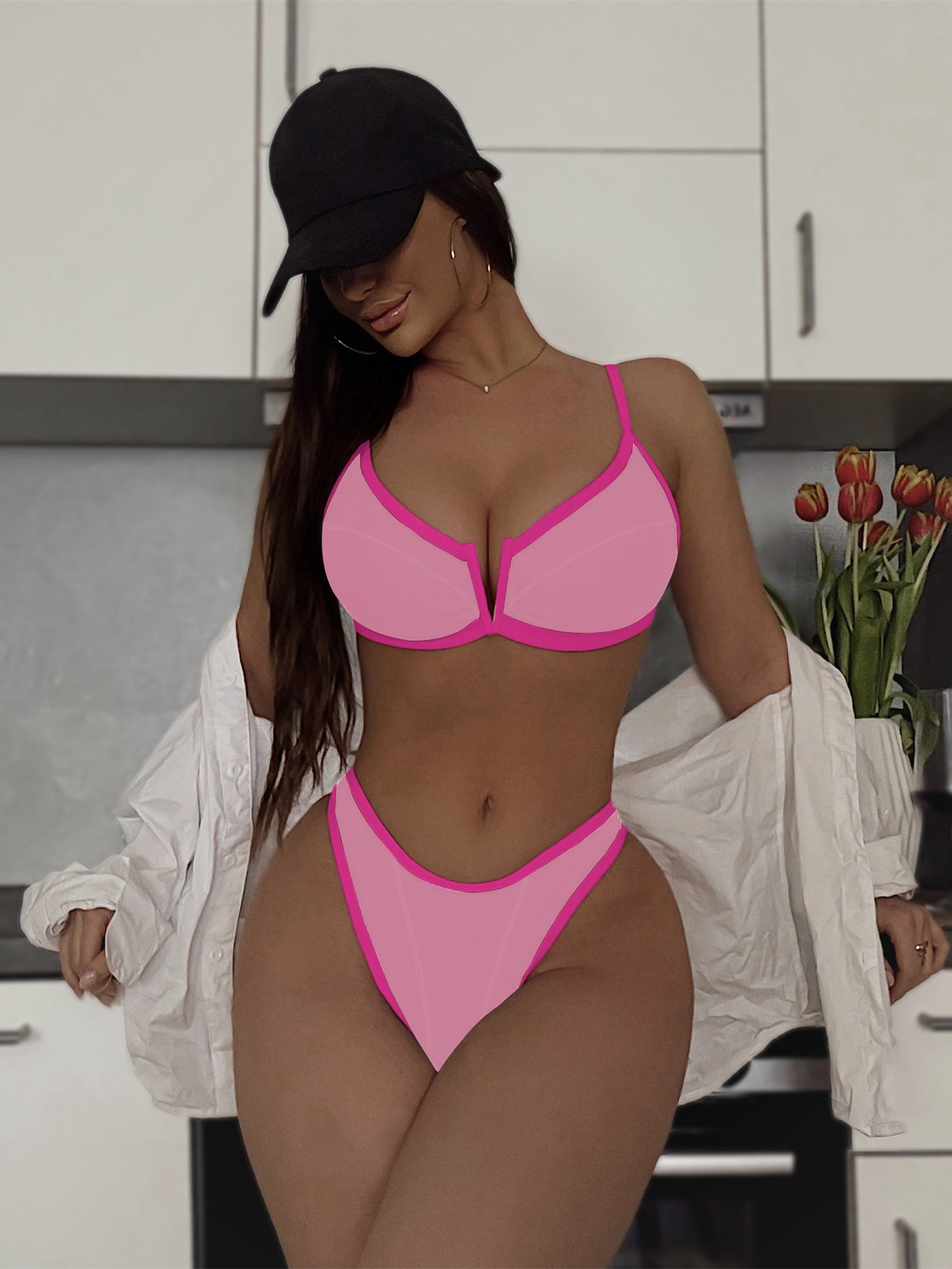 Open Back Bikini Set