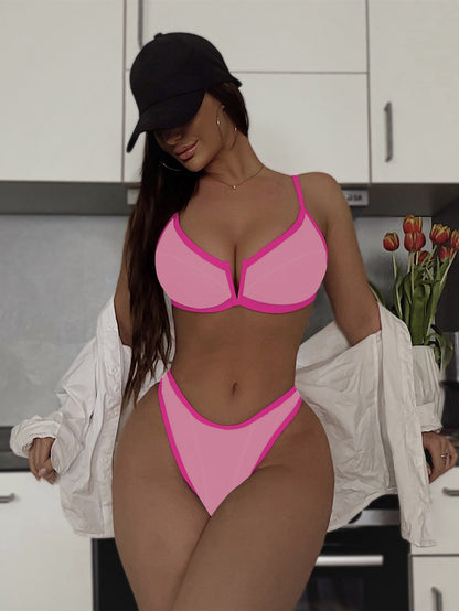 Open Back Bikini Set