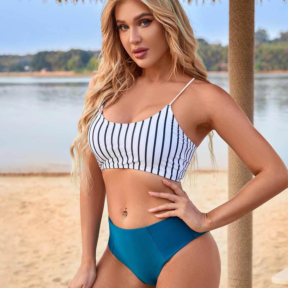 Fitted Slit Bikini Set