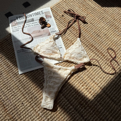Open Back Mesh Bikini Set