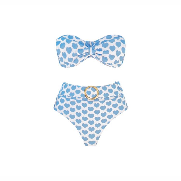 Heart Print One-Piece Swimsuit