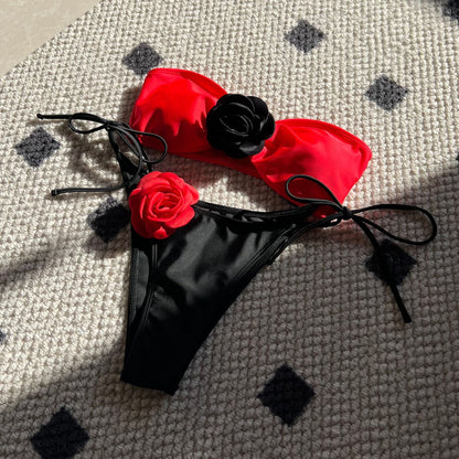 Colorblock Bikini Set