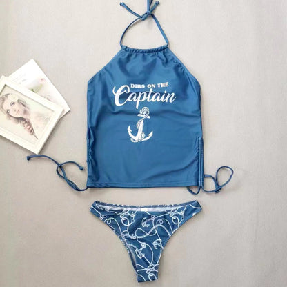 Coconut Tree Print Bikini Set