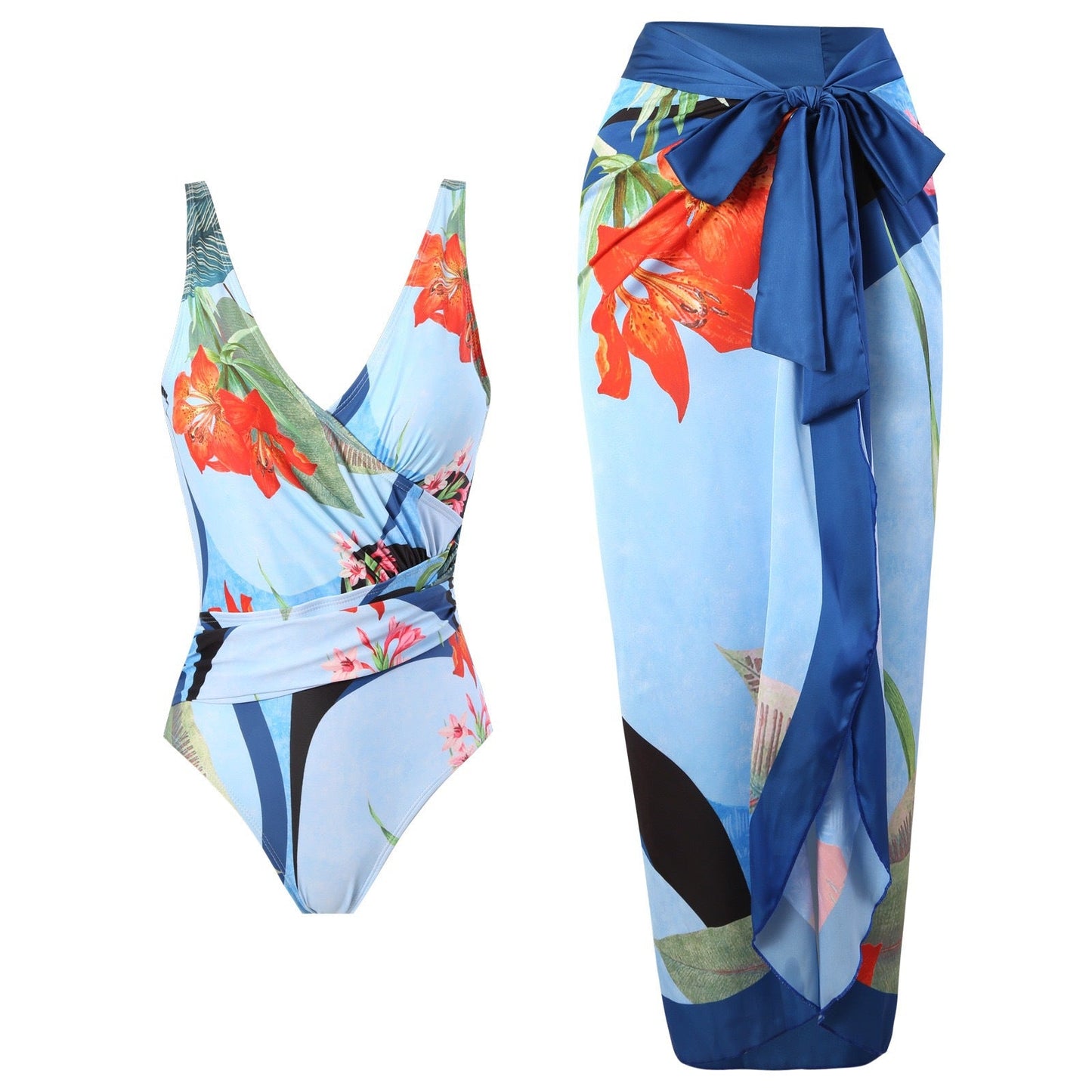 Criss-Cross One-Piece Swimsuit