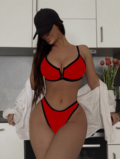 Open Back Bikini Set