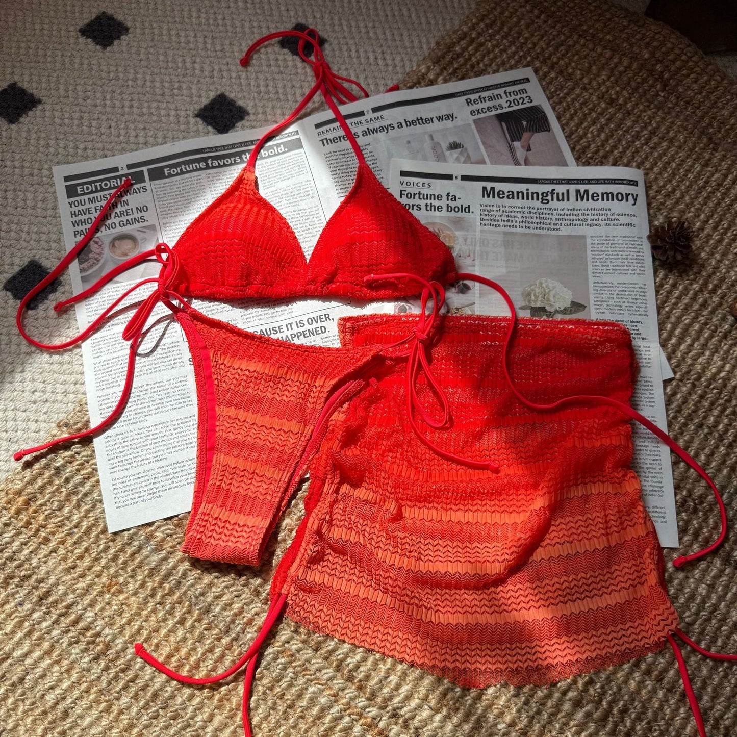 Ombre Mesh Bikini Set