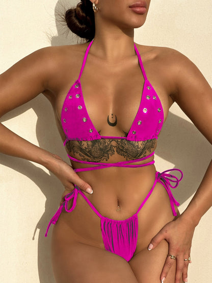 Eyelet Micro Bikini Set