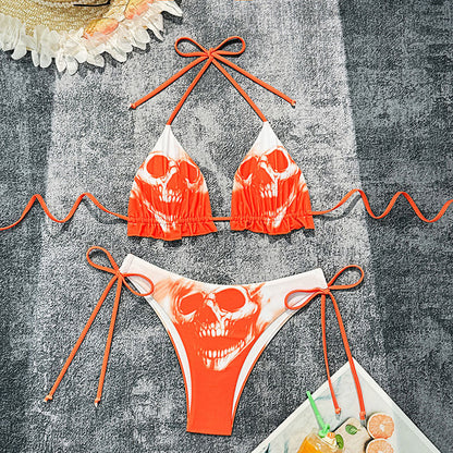 Lace Print Bikini Set