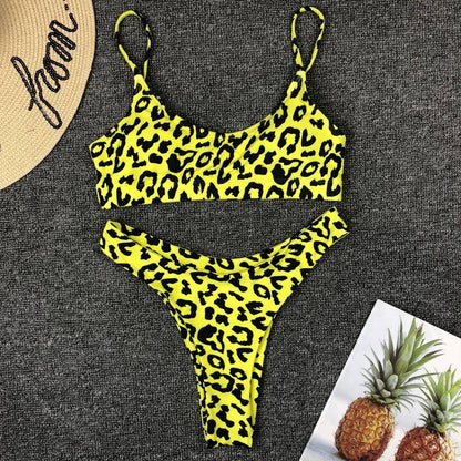 Leopard Print Bikini Set