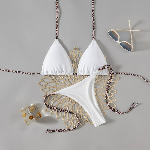 Colorblock Bikini Set