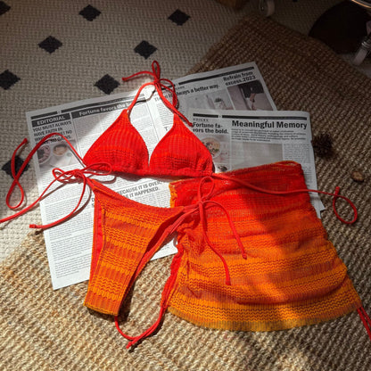 Ombre Mesh Bikini Set