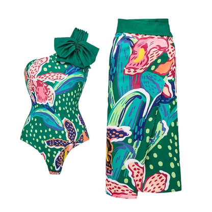 One-Shoulder One-Piece Swimsuit