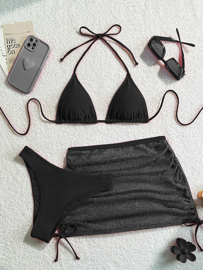 Open Back Bikini Set