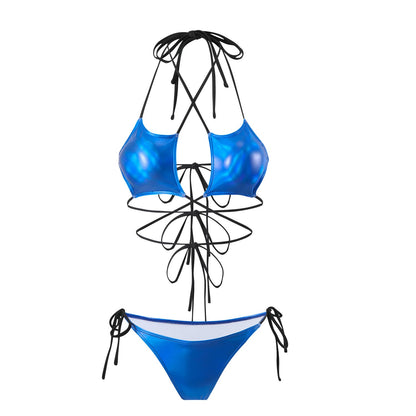 Metallic Triangle Bikini Set