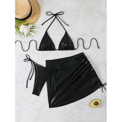 Metallic Three-Way One-Piece Swimsuit