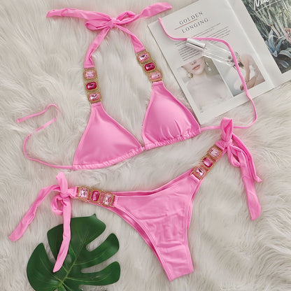 Crystal Diamond One-Piece Swimsuit
