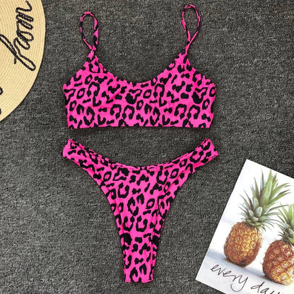 Leopard Print Bikini Set