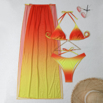 Ombre Mesh Bikini Set