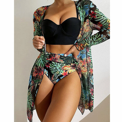 Mesh Triangle Bikini Set
