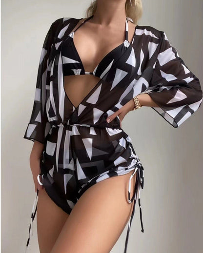 Leaf Print Bikini Set
