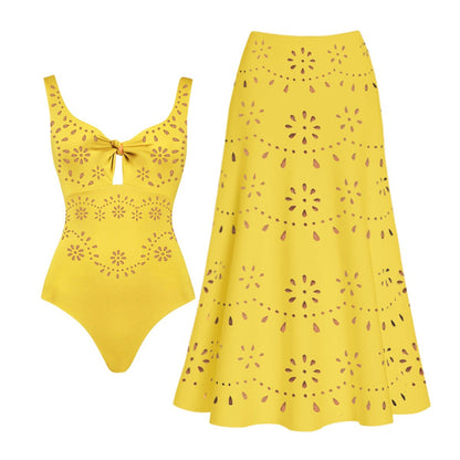 Bright Yellow One-Piece Swimsuit
