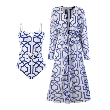 Digital Print One-Piece Swimsuit