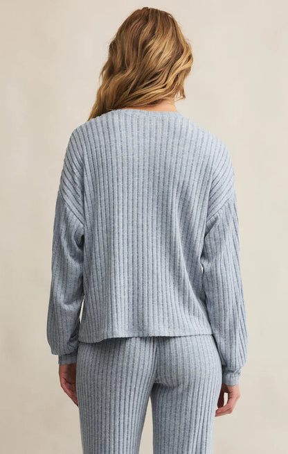Z Supply Daydream Rib Long Sleeve Top