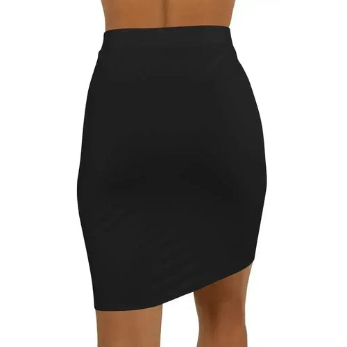 Womens Mini Skirt - Stretchy - Black Pencil Skirt