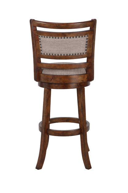 ABERDEEN 29" BAR STOOL W/FABRIC CUSHIONS-BROWN