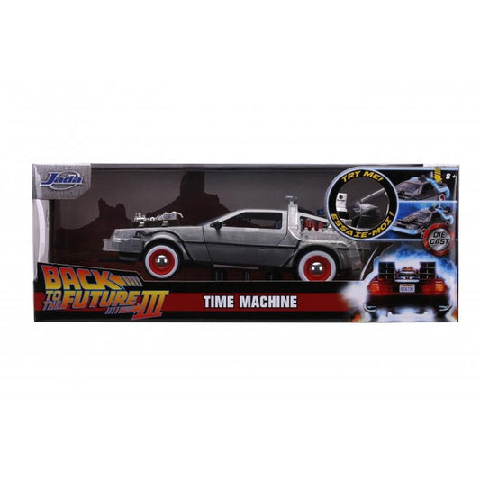 Back To The Future III - DeLorean Time Machine 1:24 Scale Jada Hollywood Rides Die Cast Vehicle