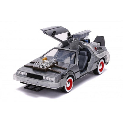 Back To The Future III - DeLorean Time Machine 1:24 Scale Jada Hollywood Rides Die Cast Vehicle