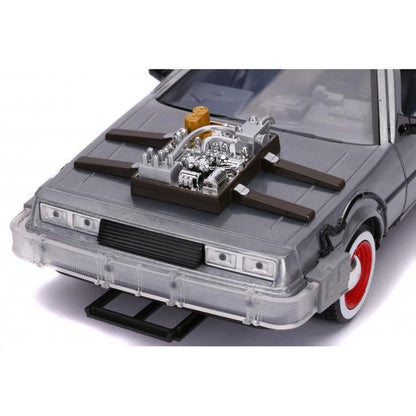 Back To The Future III - DeLorean Time Machine 1:24 Scale Jada Hollywood Rides Die Cast Vehicle