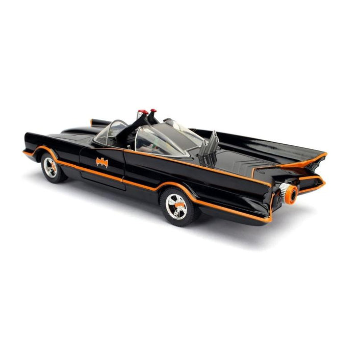 Batman 66 - Batmobile with Batman & Robin Figures Hollywood Rides 1:24 Scale Die Cast Vehicle