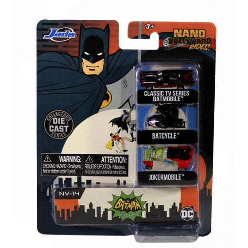 Batman Retro 66 - Nano Hollywood Rides 3 Car Set
